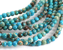 Turquoise Impression Jasper Round 4.5mm