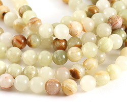 Green Banded Calcite Round 10mm
