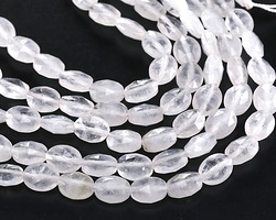 Rock Crystal Quartz Microfaceted Oval 10x8mm