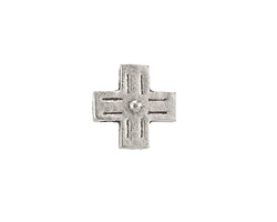 Mykonos Antique Silver (plated) 2-Hole Square Cross 15mm