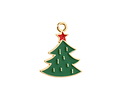 Enamel Christmas Tree w/ Red Star Focal 16x20mm