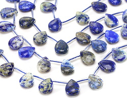 Lapis (Natural) Puff Teardrop 10x14mm