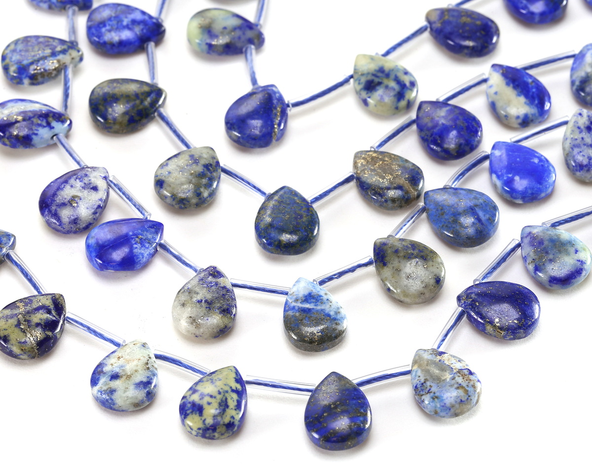 Lapis (Natural) Puff Teardrop 10x14mm