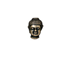 TierraCast Antique Brass (plated) Buddha Bead 13x10mm