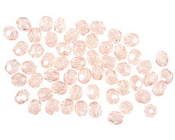 Czech Glass Luster Rosaline Fire Polished Round 3mm