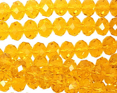 Marmalade Crystal Faceted Rondelle 8mm