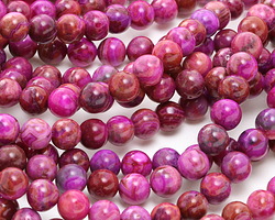 Ruby Crazy Lace Agate Round 8mm