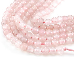 Rose Quartz Round (Large Hole) 8mm Beads