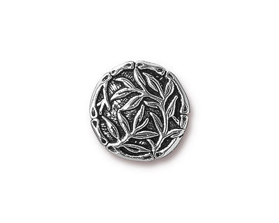 TierraCast Antique Silver (plated) Bamboo Button 16mm