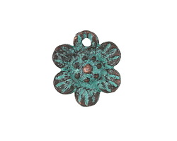Mykonos Copper (plated) Patina Flower Charm 21x22mm