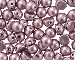 CzechMates Glass ColorTrends: Sueded Gold Blackened Pearl 2-Hole Cabochon 7mm