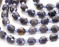 Iolite (AA) Energy Tube 5.5-6x5.5mm Beads