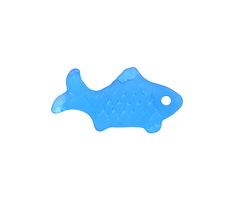 Pacific Blue Beach-Style Glass Fish Pendant 12x24mm