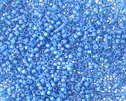 Miyuki Delica Matte Transparent Capri Blue AB (DB0862) 11/0 Seed Bead