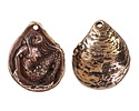 Green Girl Bronze Mermaid Clamshell 20x24mm