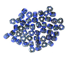 Czech Glass Sapphire Picasso Trica Beads 3x4mm