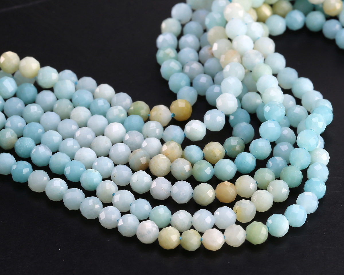 Amazonite (Ombré) Faceted Round 4.5mm