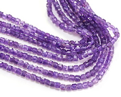 Amethyst (A) Mircofaceted Miracle Cube 3mm