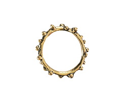 Antique Gold (plated) Organic Ring 19mm