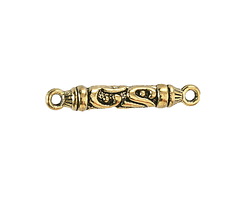 Antique Gold Finish Engraved Connector Bar 29x4mm