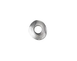 Mykonos Silver (plated) Large Hole Organic Oval Washer 13x11mm