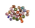 Czech Glass Bronzed Transparent Multi Color Mix Fire Polished Round 5mm