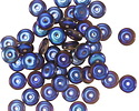 Czech Glass Crystal w/ Metallic Blue Finish Spacer 2x6mm