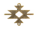 Mykonos Antique Brass (plated) Aztec Pattern Focal Link 25x30mm