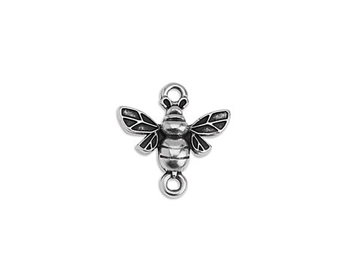 Antique Silver (plated) Bee Focal Link 15x16mm