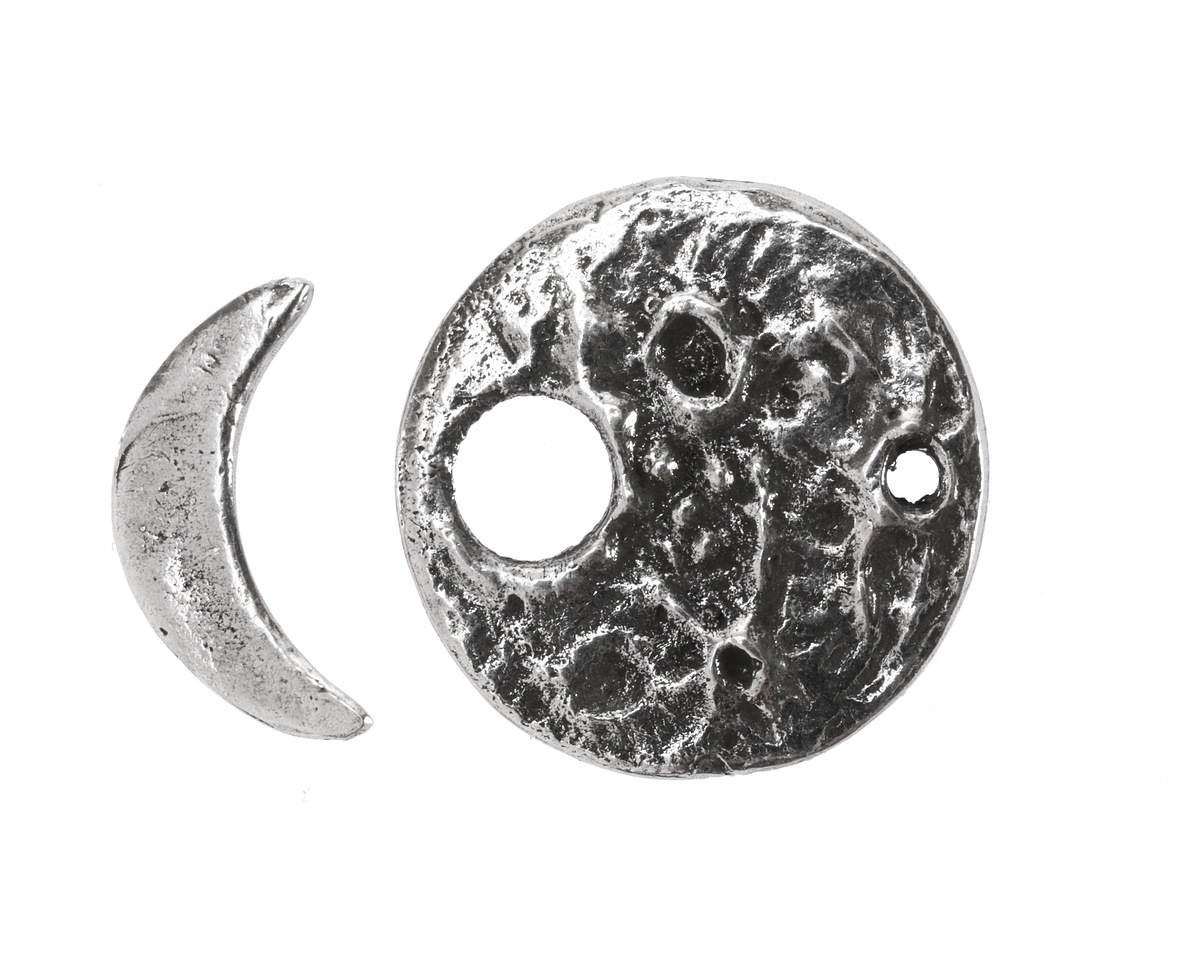 Green Girl Pewter Moon Toggle Clasp 24mm