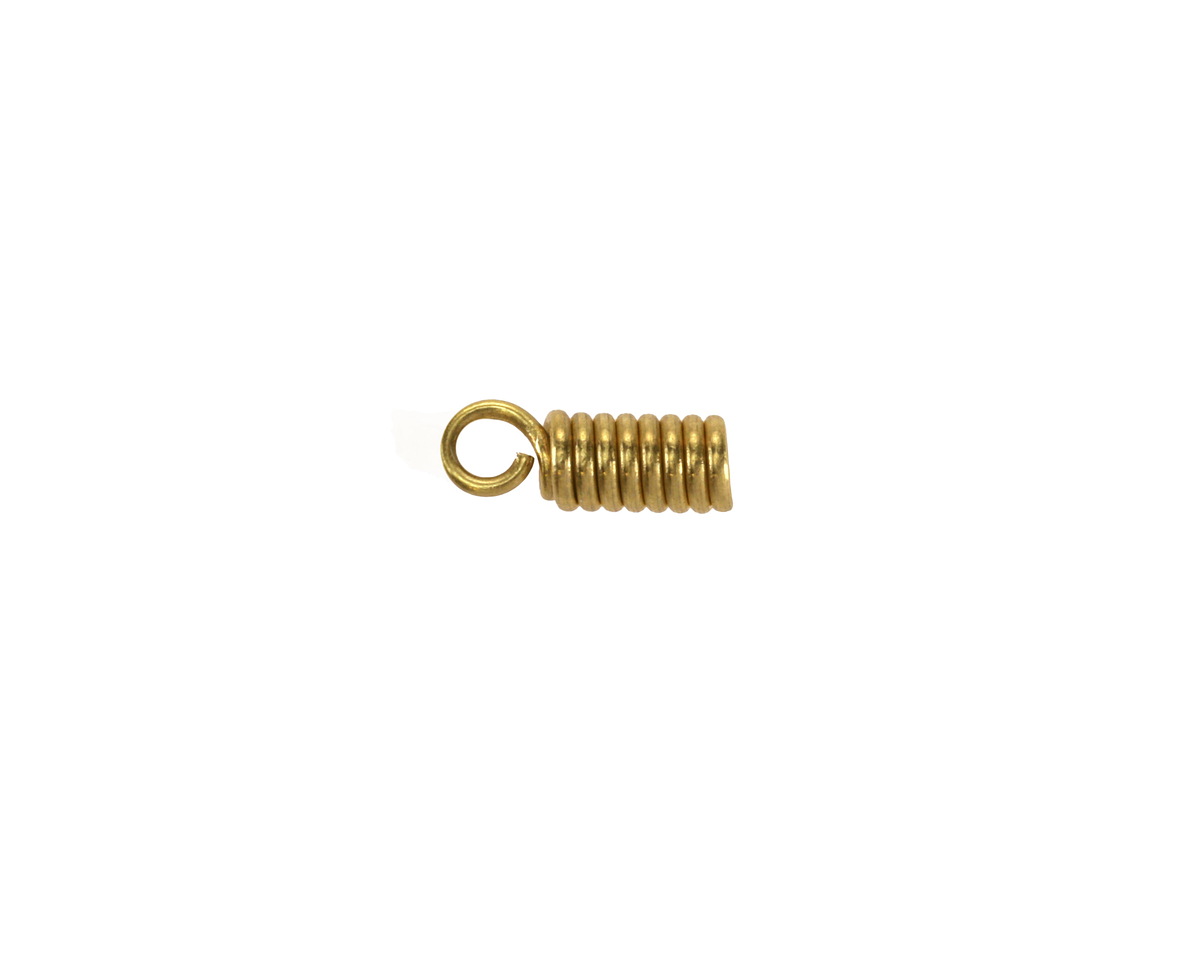 Mykonos Solid Brass Coil 2.2mm Cord End 11x4mm