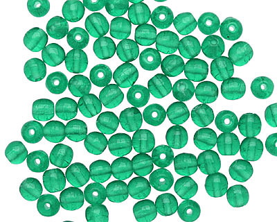 Czech Glass Emerald Round 4mm