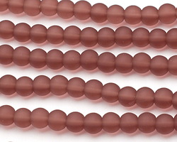 Medium Amethyst Beach-Style Glass Round 6mm