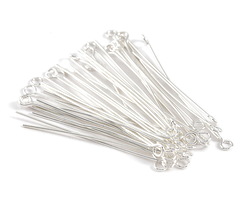 Silver (plated) Eye Pin 1.5", 22 gauge