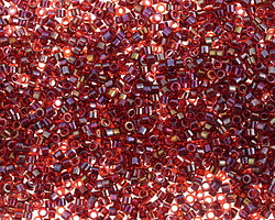 Miyuki Delica Lined Ruby AB (DB0296) 11/0 Seed Bead