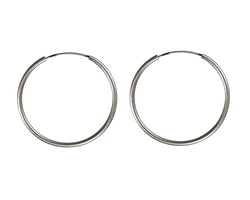 Antique Silver (plated) Endless Hoop Earwire 22mm