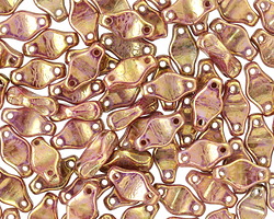 TOHO Cradle Bead Opaque Gold Smoky Topaz Luster Vertical 2-Hole 6x10mm