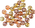 Czech Glass Lilac & Olive Opaline Picasso Druk Round 6mm