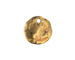 Mykonos Antique Gold (plated) Large Hammered Coin Charm 17mm