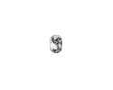Mykonos Metalized Ceramic Antique Silver Rondelle 4-5x6mm