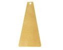 Brass Trapezoid Blank Focal w/ 1mm Drill Hole 33x17mm