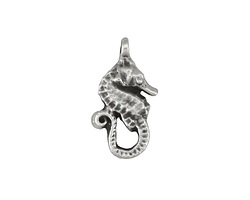 Mykonos Antique Silver (plated) Seahorse Charm 15x24mm
