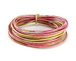 Party Pink Round Leather Cord 1.5mm
