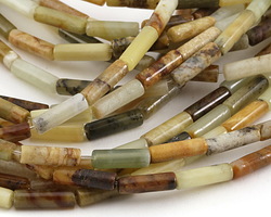 Antique Soochow Jade Tube 13x4mm