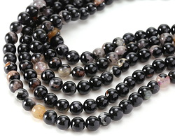 Sunset Black Tourmaline Round 6mm