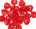 Czech Glass Red Opal Leaf Drop 9mm