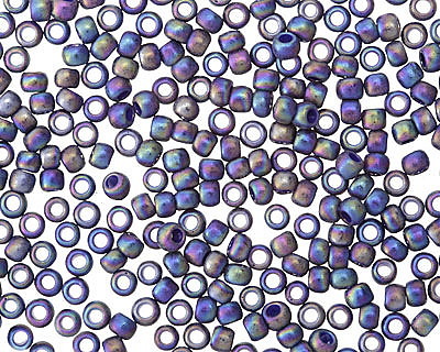 TOHO Semi-Glazed Rainbow Navy Blue Round 8/0 Seed Bead