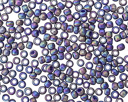 TOHO Semi-Glazed Rainbow Navy Blue Round 8/0 Seed Bead