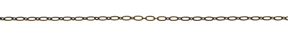 Antique Brass (plated) Textured Oval Chain