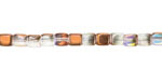 Czech Glass Crystal AB w/ Copper Cube 4mm